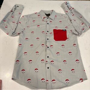 RARE! BASEBALLISM Santa Claus Baseball Long Sleeve Shirt Retired Sz M